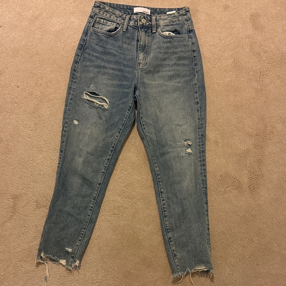 Vervet High-rise Distressed Mom Ankle Jeans for Women